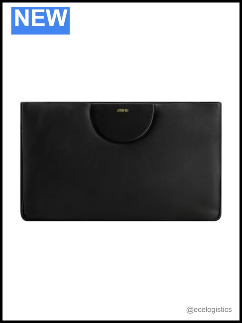 Designer Leather Clutch Bag Gold Hardware